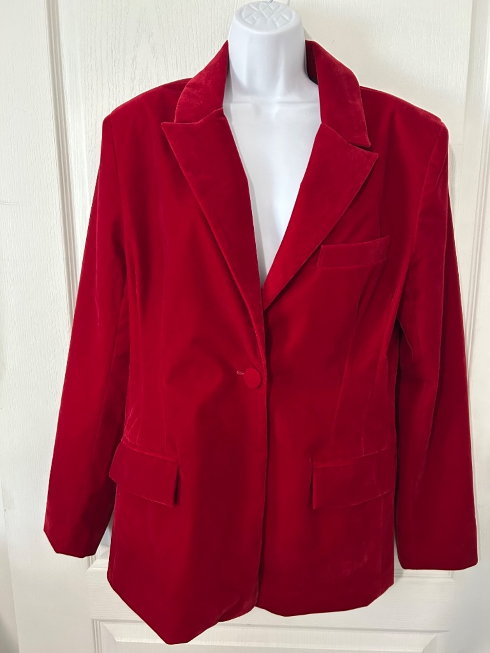 Blazer Red Velvet Harlow Steve Madden Mob Wife Holiday